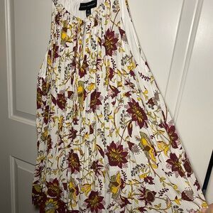 Lane Bryant White and Yellow Floral Blouse